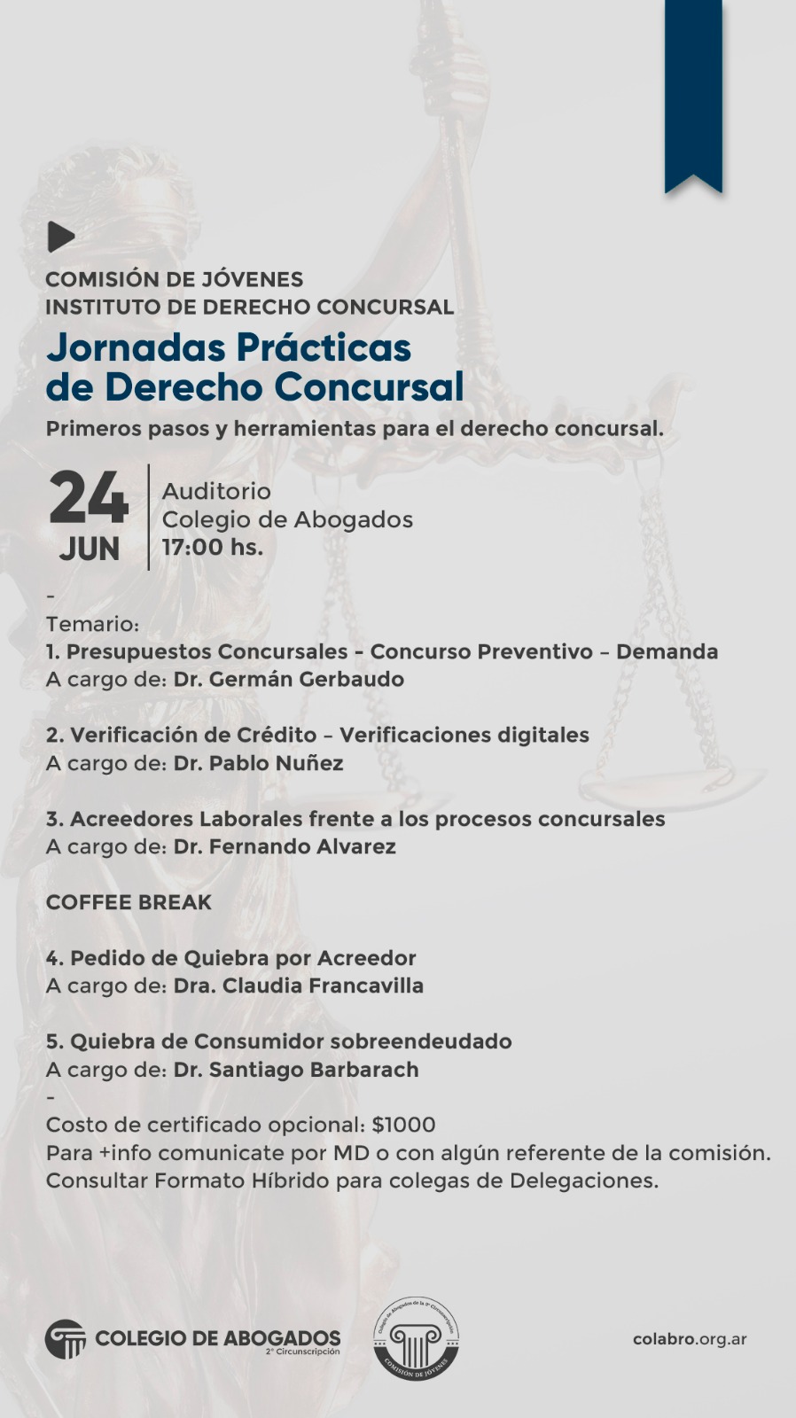JORNADAS PRACTICAS DE DERECHO CONCURSAL - 24/06/2024